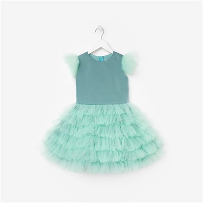 Платье нарядное для девочки KAFTAN, с крылышками, рост 98-104, светло-зелёное