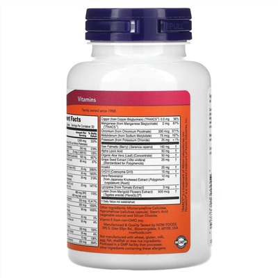 Now Foods, ADAM, превосходные мультивитамины для мужчин, 90 вегетарианских капсул