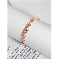 Браслет из золочёного серебра с горным хрусталём и фианитами 5-232з429