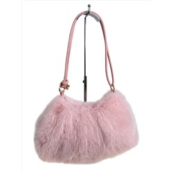 Женская сумка из искусственного меха, цвет розовый