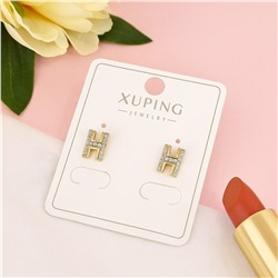 Серьги коллекция "Xuping" покрытие позолота, вставка: фианиты, арт.004.041