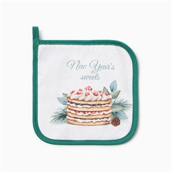 Прихватка Этель Sweet treat саржа, 19×19 см,100% хлопок, ватин 250 г/м²