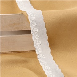 Кружево шитьё, 30 мм, 13.7±1 м, белое