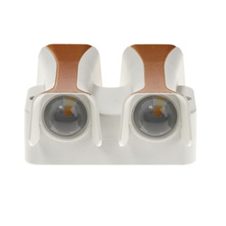 Светильник фасадный «Элегант», 4 Вт, 3000К, 2 луча, IP65, 220 В, пластиковый корпус, белый, свечение тёплое белое