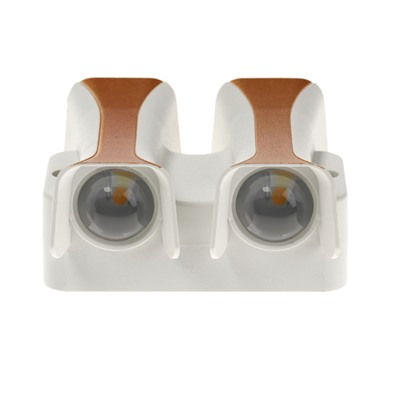 Светильник фасадный «Элегант», 4 Вт, 3000К, 2 луча, IP65, 220 В, пластиковый корпус, белый, свечение тёплое белое