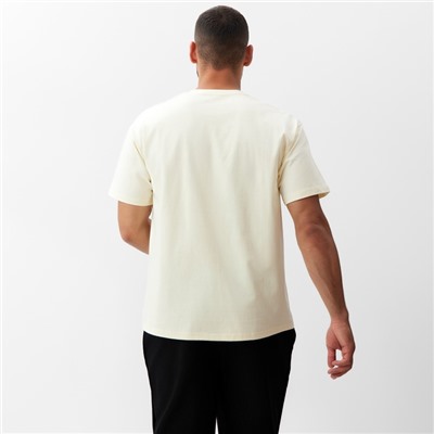 Футболка мужская MINAKU, цвет молочный, размер 42-44