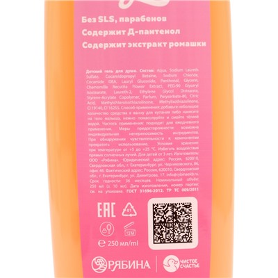 Гель для душа детский, аромат карамельные конфетки, 250 мл, Коты аристократы