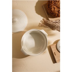 Кастрюля SL Home «Санторини», 1.57 л, 24.5×21.5×8 см, жаропрочная керамика, белая