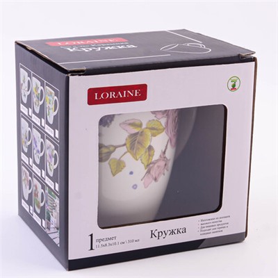 60248 Кружка 310мл Розовый сад доломит LR (х60)