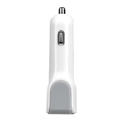 Адаптер Автомобильный с кабелем Hoco Z23 2USB/5V/2.4A +lightning (white)