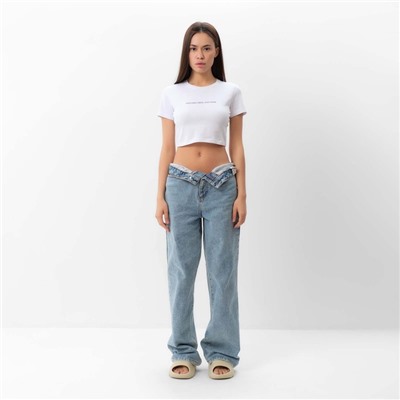 Футболка женская укороченная MIST Free, размер 46-48 (L)