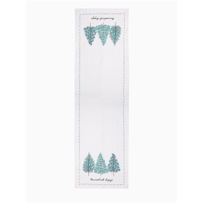 Дорожка новогодняя на стол «Этель» «Сказочный лес» 40×147 ± 5 см, 100% хл, саржа 190 г/м²