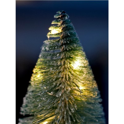 Фигура светодиодная «Ёлка зелёная» 30 см, 20 LED, от батареек AG13×3, свечение тёплое белое