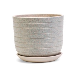 Горшок для цветов «Пряности», 1.6 л, d=15.5 см, h=12.5 см, керамический, с поддоном, белый