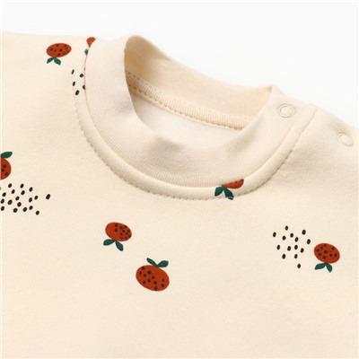 Костюм детский (толстовка, брюки) «Крошка Я» Oranges, рост 62-68 см, зелёный, молочный