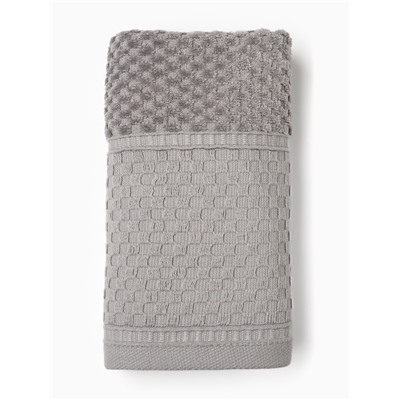 Полотенце махровое LoveLife «Ордос» 70×130 см, серое, 100% хлопок, 430 г/м²