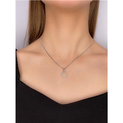 Кольцо из серебра с нат.опалом и фианитами родированное 925 пробы К-3728рк117000