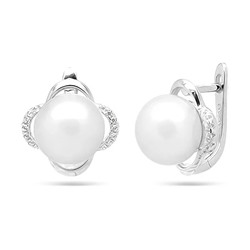 Серьги из серебра жемчуг, МЖВ931