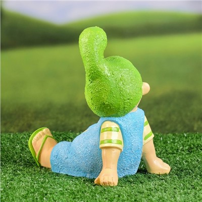 Садовая фигура из полистоуна «Мальчик-гномик», 12.5×17×20 см