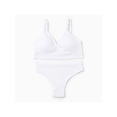 Комплект нижнего белья женский (топ, трусы) Collorista, белый, размер 42-44