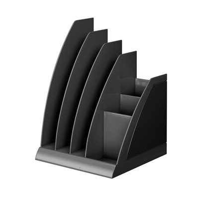 Подставка для бумаг пластиковая Regatta, Classic, черная (206297)