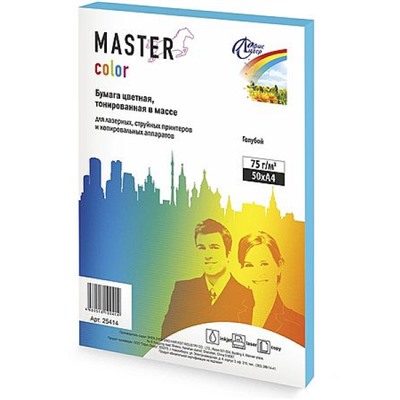 Бумага  А4  50л 75гр.  М/Color CC-47/голубой 25414 Офис-Лидер