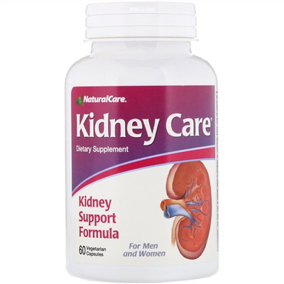 NaturalCare, Kidney Care, 60 вегетарианских капсул