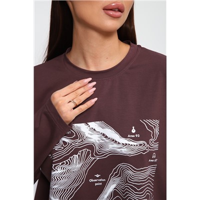 Лонгслив унисекс с принтом Карта ЛГ-01