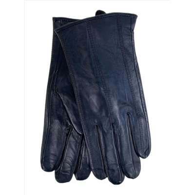 Женские  демисезонные перчатки из натуральной кожи, цвет  черный
