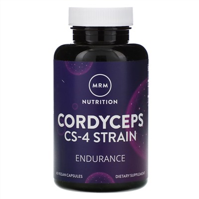 MRM, Nutrition, кордицепс, штамм CS-4, 60 веганских капсул