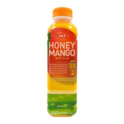 Напиток «Манго + Алоэ» фруктовый освежающий Honey Mango With Aloe OKF, Корея, 500 мл Акция