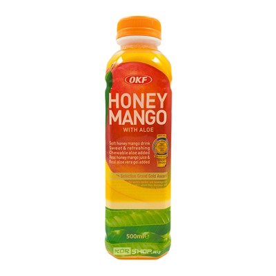 Напиток «Манго + Алоэ» фруктовый освежающий Honey Mango With Aloe OKF, Корея, 500 мл Акция