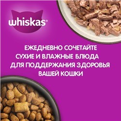Сухой корм Whiskas для кошек, говядина, подушечки, 5 кг