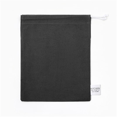 Мешочек текстильный Этель Home collection black27×34 см, 45% лён, 55% хлопок