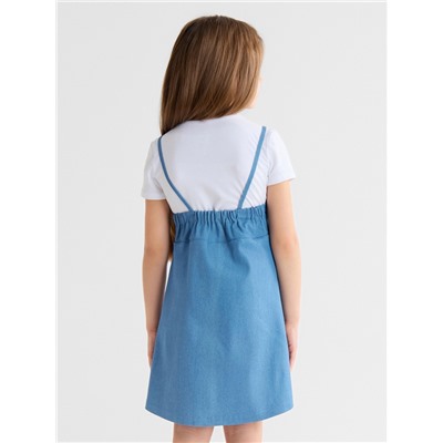 Сарафан для девочки MINAKU: Jeans collection, голубой, рост 152 см