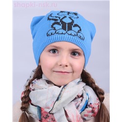 S 366 Шапка по голове с ушками (56-58)