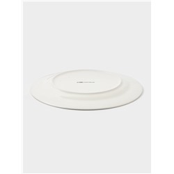 Тарелка новогодняя Доляна «Домашние гномики», d=25.5 см, фарфор, белая