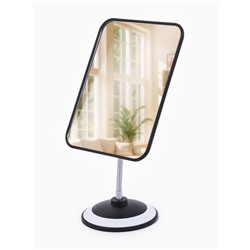 УЦЕНКА Зеркало настольное 14.5×19.5/15×30 см, белое, чёрное