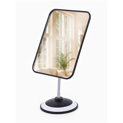 УЦЕНКА Зеркало настольное 14.5×19.5/15×30 см, белое, чёрное
