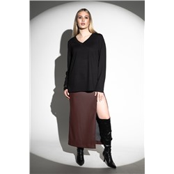 Лонгслив с V- образным вырезом