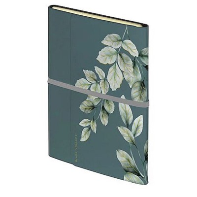 Ежедневник недатированный А5 192 стр. на резинке "FLORA.Frozen Leaves" 3-818/09 Bruno Visconti