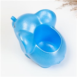 Декоративное кашпо для цветов «Спящий слоник», h=8 см, гипс, голубое