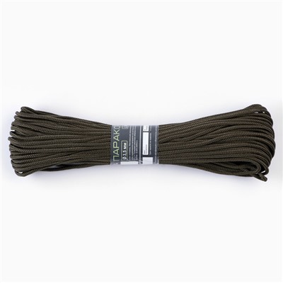 Паракорд 550, d=3.5 мм, 30 м, нейлон, цвет хаки