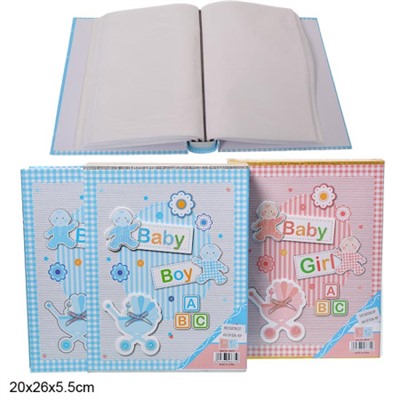 Фотоальбом 180 фото: 160 фото 10х15, 20 фото 15х21 С новорожденным / 6675 /уп 36/ 50 листов