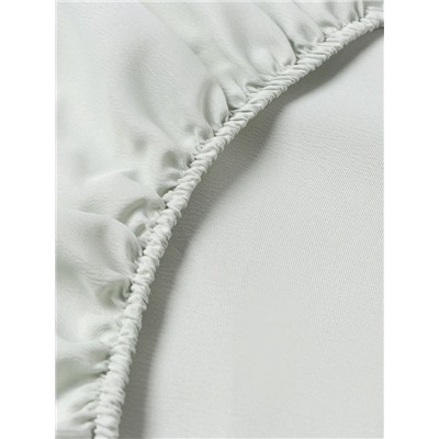 Простыня на резинке 2-спальная LoveLife, 160×200+25 см, зелёная, жатка