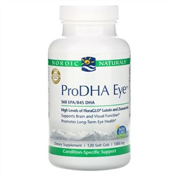 Nordic Naturals, ProDHA Eye, добавка для здоровья глаз, 1000 мг, 120 мягких таблеток