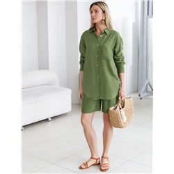 Блузка изо льна с вискозой