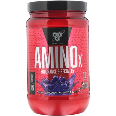 BSN, Amino-X, для выносливости и восстановления, со вкусом винограда, 435 г (15,3 унции)