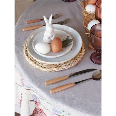 Скатерть «Этель. Пасхальные Тильды», d=148 см, 100% хлопок, саржа 190 г/м²