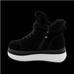 Ботинки из натуральной кожи на меху MZ0122-5 черные